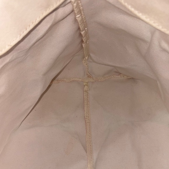 Kate Spade Red Circle Print Canvas Tote Bag with Leather Trim GUC - Picture 10 of 13